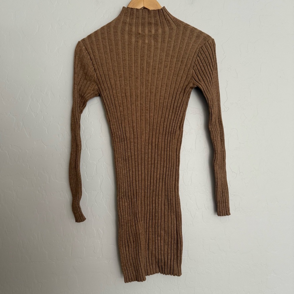 SNDYS. Ribbed Sweater Dress Size Small S Brown / Tan Revolve - Picture 6 of 7